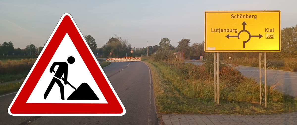 Schönberger Kreisel gesperrt