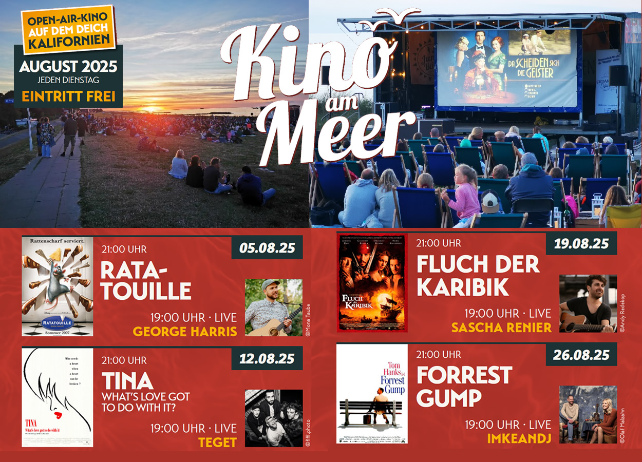 Kino am Meer – Filmabende mit Wellenrauschen und Meeresbrise in Kalifornien