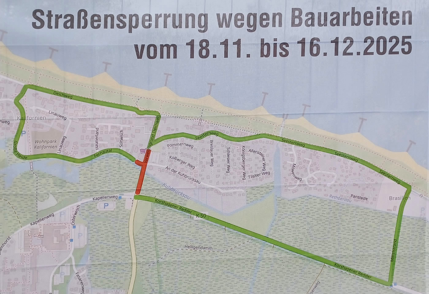 Kalifornien: Vollsperrung der Einfahrt steht kurz bevor