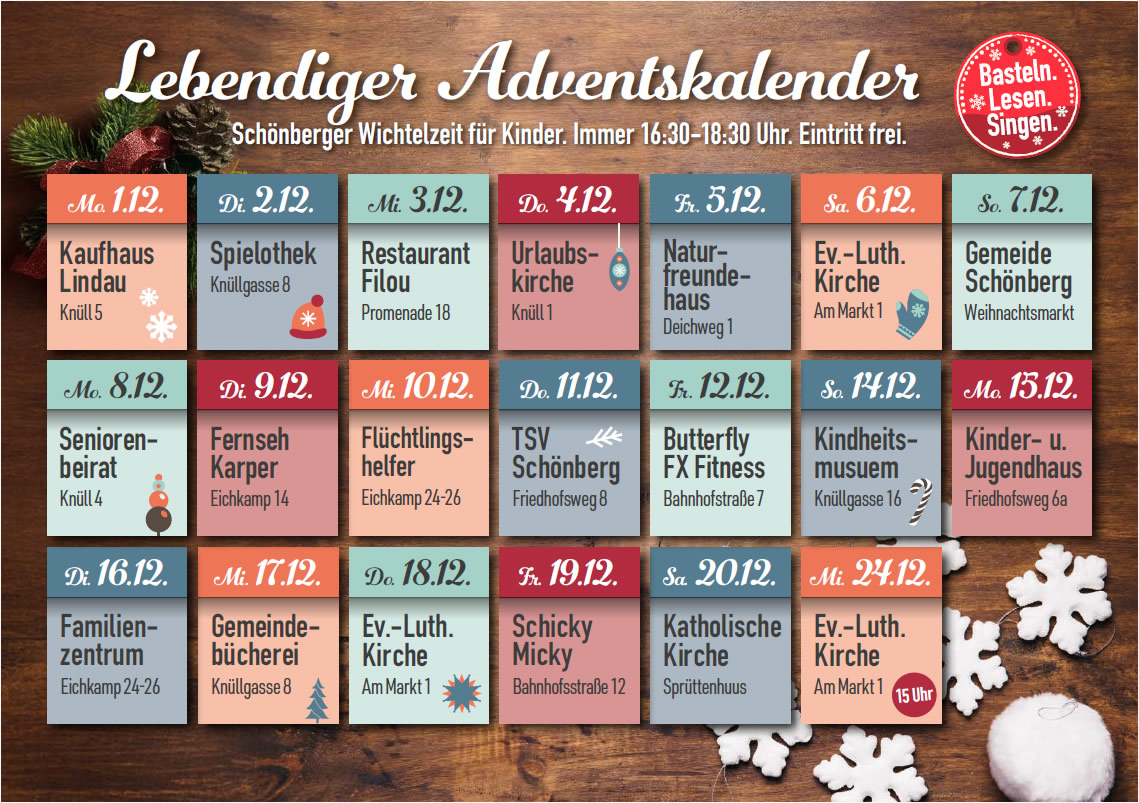 Neu in Schönberg: Der lebendige Adventskalender